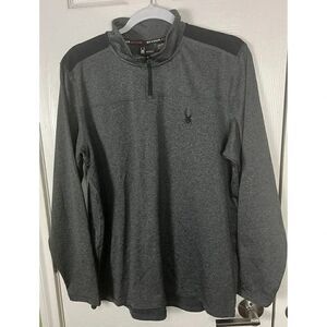 SPYDER Size MEDIUM‎  1/4 zip Sweatshirt Stretch-Pullover gray NEW